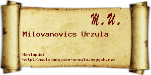 Milovanovics Urzula névjegykártya